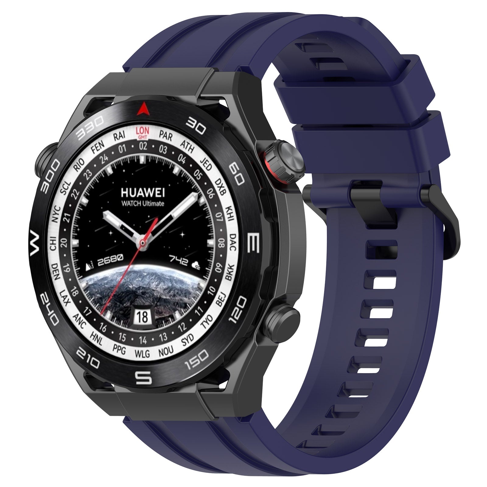 Silicone Watch Bands for Huawei Watch Ultimate 22mm Replacement Strap Bracelet with Extension Strap Silicone Watch Bands for Huawei Watch Ultimate 22mm Replacement Strap Bracelet with Extension Strap